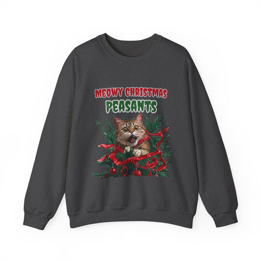 Scary Cat Meowy Christmas Ugly Sweatshirt