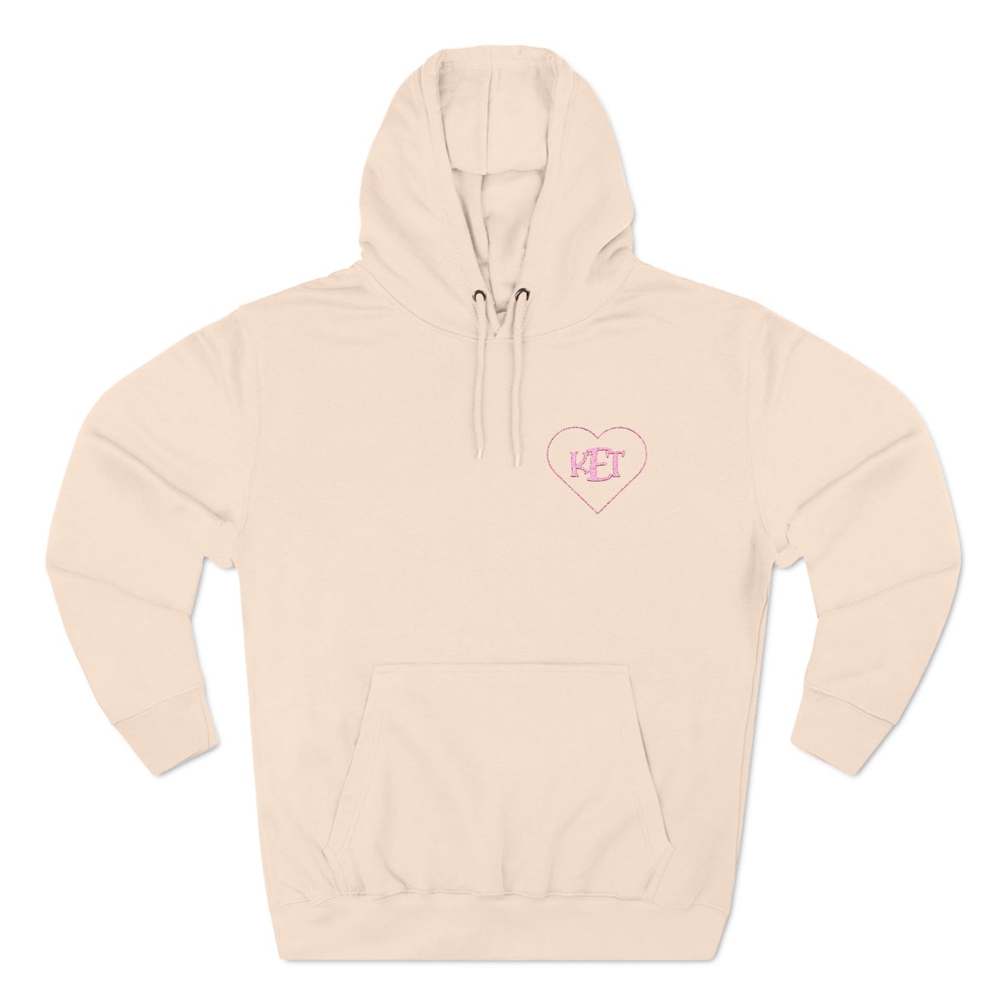 Personalized Monogram Fleece Hoodie – Custom Initials on Cozy Three-Panel Hoodie