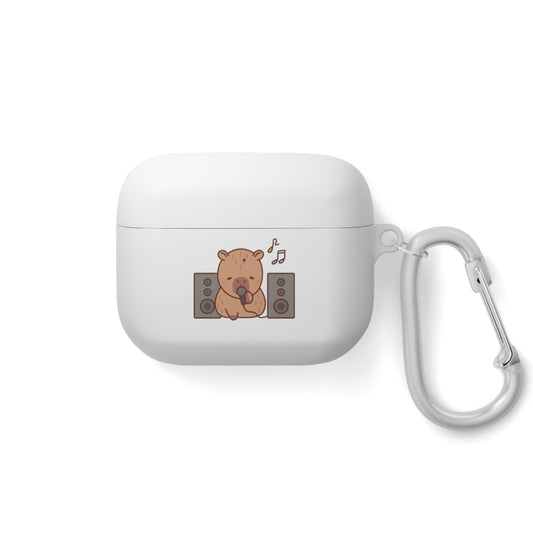 Cute Capybara Singing AirPods Pro Case