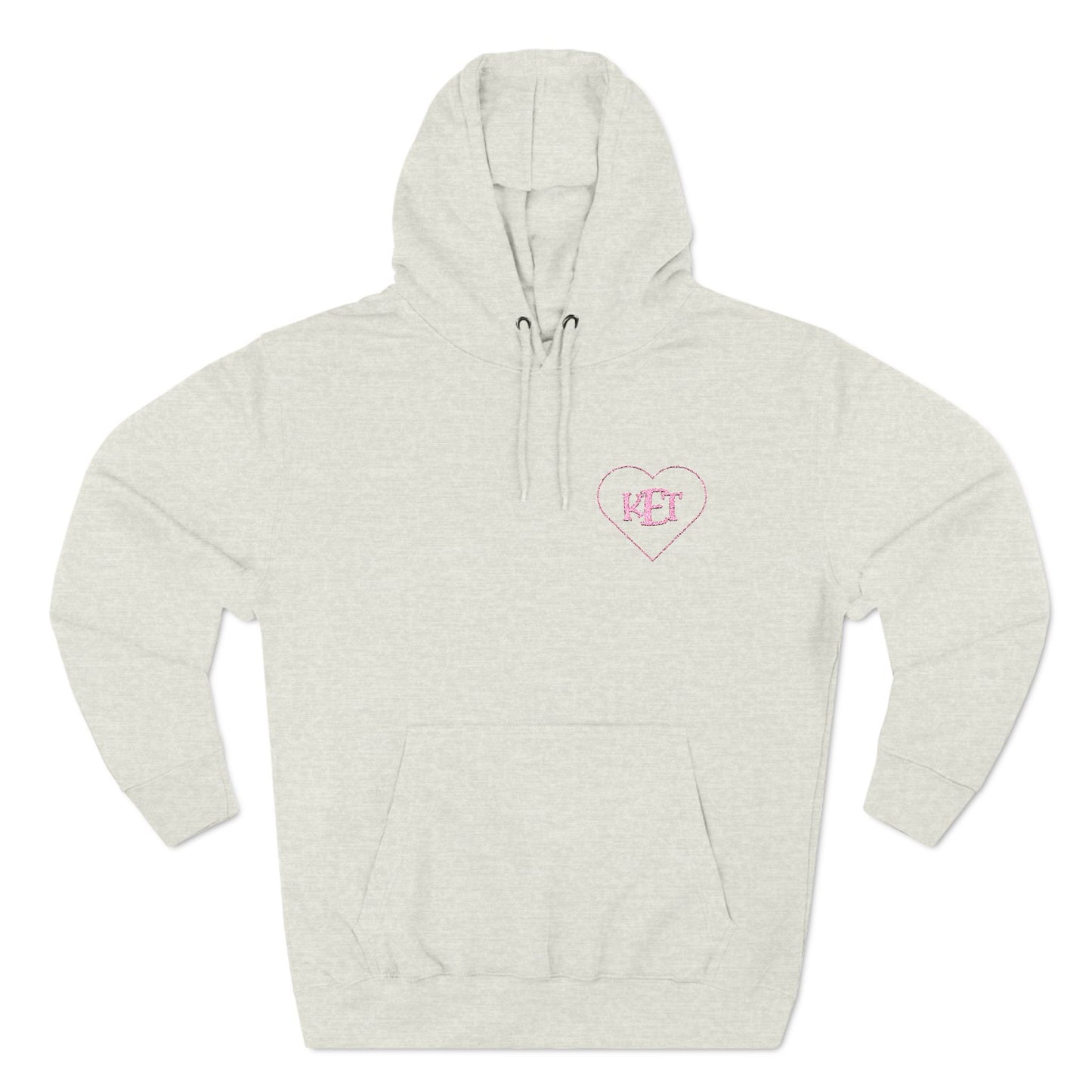 Personalized Monogram Fleece Hoodie – Custom Initials on Cozy Three-Panel Hoodie