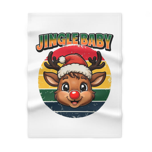 Jingle Baby Soft Fleece Blanket – Cozy Holiday Gift for Babies