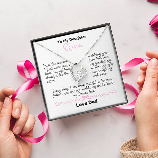 Heartfelt "To My Daughter" Necklace - Gift from Dad