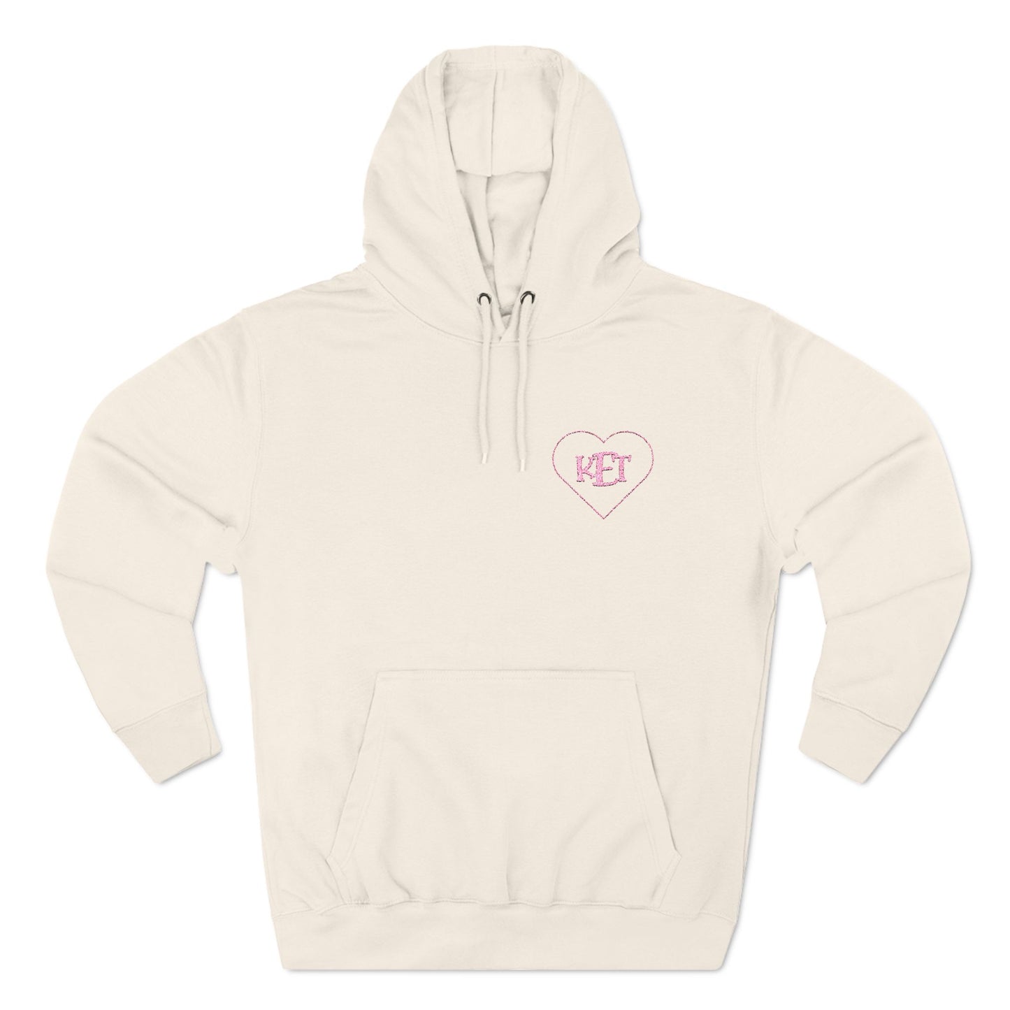 Personalized Monogram Fleece Hoodie – Custom Initials on Cozy Three-Panel Hoodie