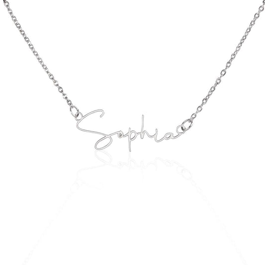 Custom Signature Style Name Necklace - Elegant & Personalized Gift