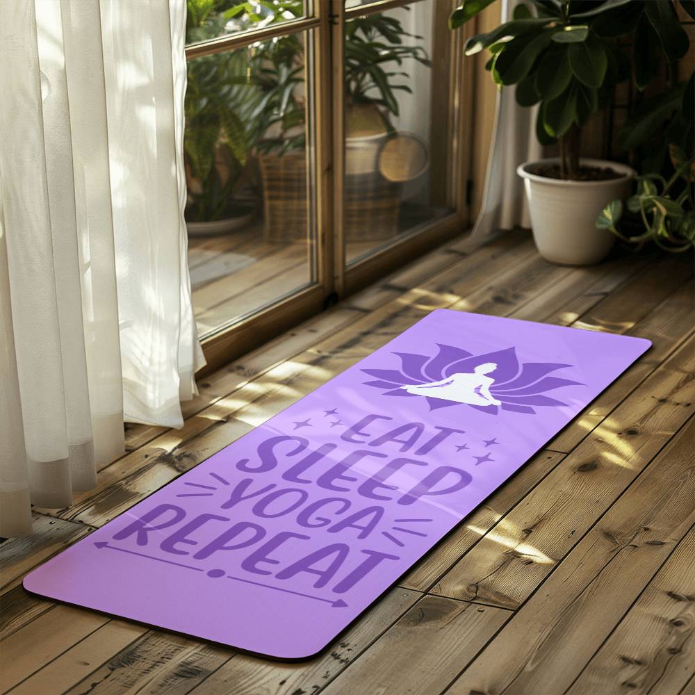 Eat Sleep Yoga Repeat Yoga Mat