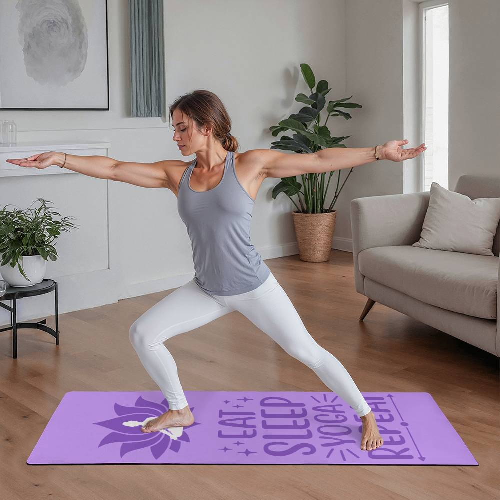 Eat Sleep Yoga Repeat Yoga Mat