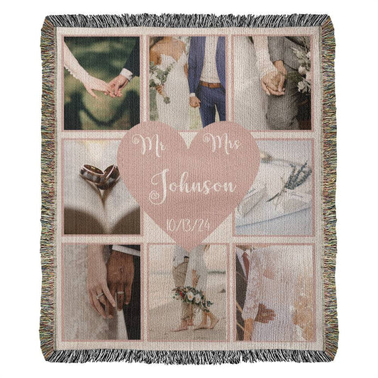 Luxury Heirloom-Quality Custom Wedding Photo Throw